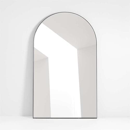 Edge Extra Large Black Arch Floor Mirror image