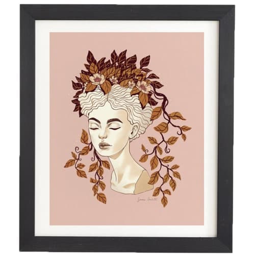 Avenie Godess Planter Right Autmn Framed Wall Art image