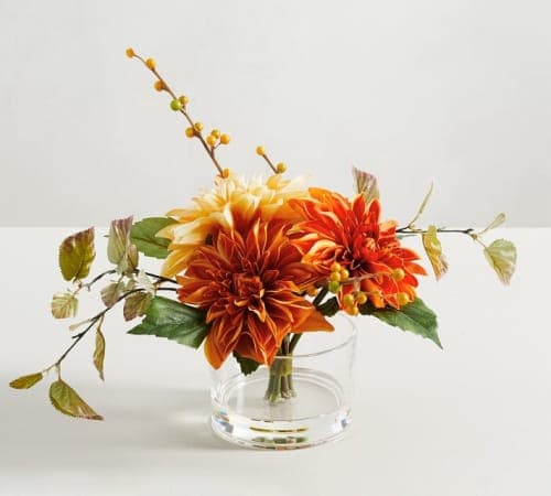Faux Autumnal Dahlia Centerpiece image