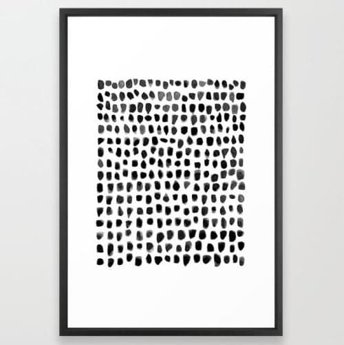 Watercolor Dots Framed Art Print with frame 24" x 36" image