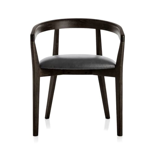 Cullen Dark Stain Viola Round Back Dining Chair image