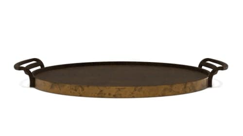Rustic Gold Round Tray image