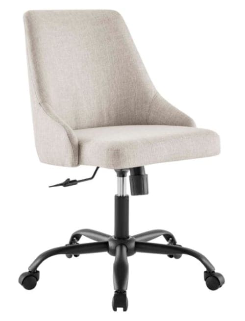 Nate Swivel Upholstered Office Chair - Beige image