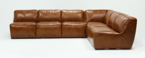 Burton Leather 3 Piece Sectional image