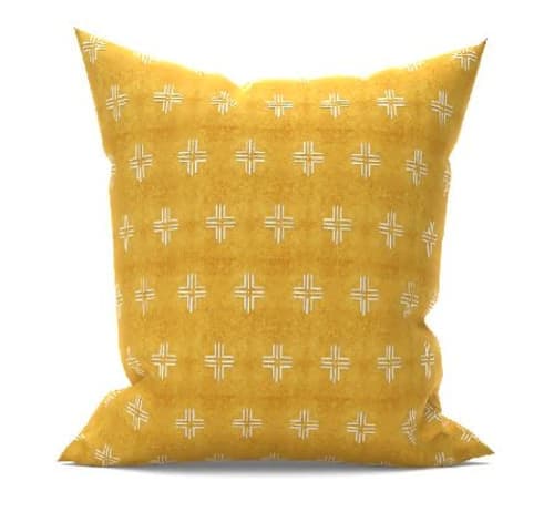 Mudcloth Pillow Boho Decor Throw Pillow With Insert-20"x20" image