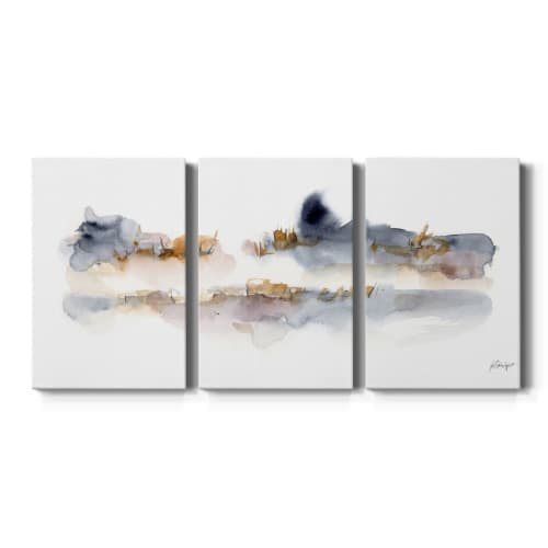 Reeds and Cattails-3 Piece Wrapped Canvas Painting image
