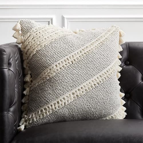 Liana White Tassel Pillow image