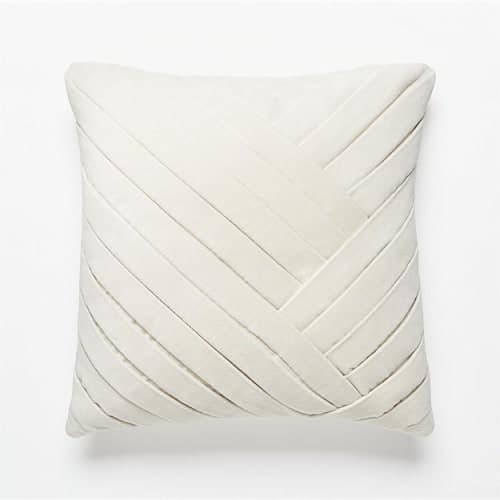 LEGER VELVET PILLOW IVORY image