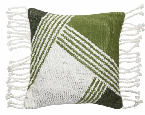 Spurr Ridge Hand Woven Cotton Throw Pillow With Insert-18"x18" image