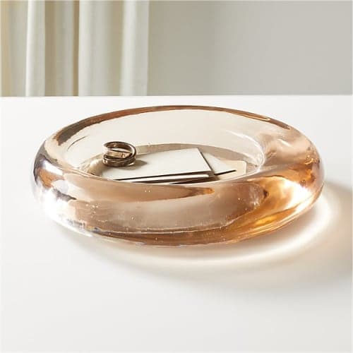 BANGLE DIRTY ROSE LOW GLASS BOWL image