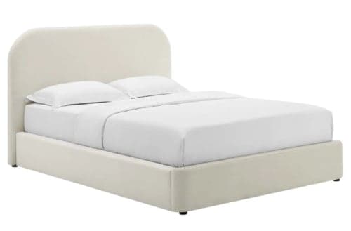 Kai Performance Velvet Curved King Platform Bed image