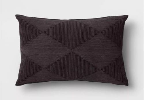 Lumbar Cord Embroidered Geometric Throw Pillow  image