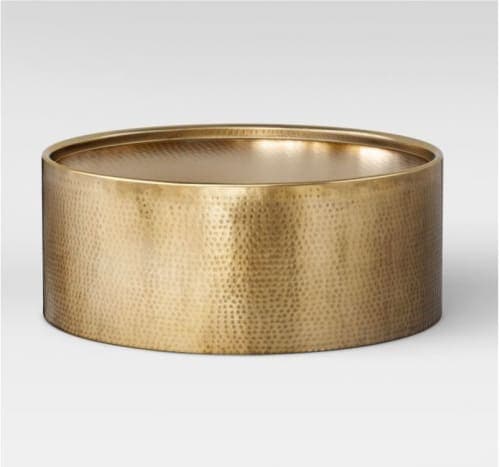 Manila Round Hammered Drum Coffee Table image