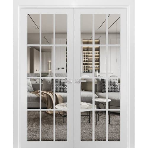 Glass Wood French Doors image