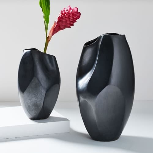 Black Ceramic Pinched Vases image