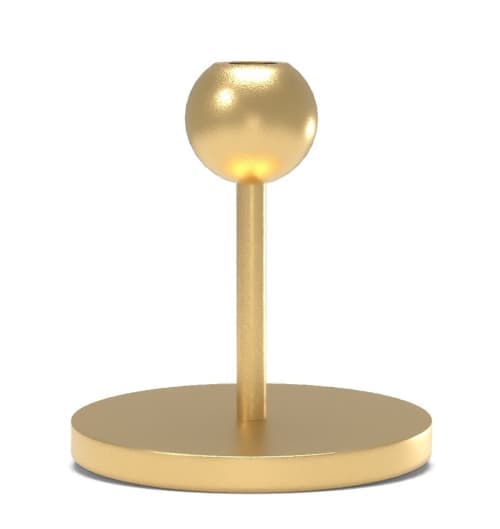 Modern Brass Candleholder Small image