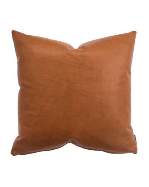 Cognac Leather Pillow image