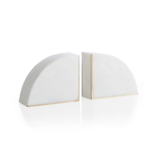 White Marble Bookends image