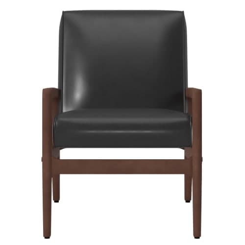 Peoria Wood Arm Chair Black image
