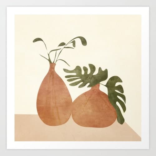 Two Living Vases Art Print image