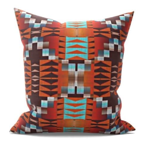 Native American Throw Pillow With Insert-18"x18" image