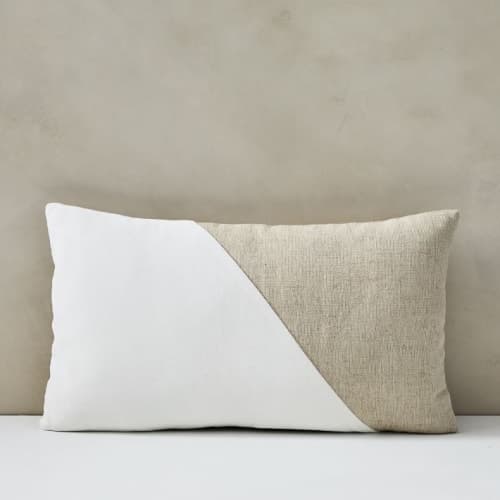 Black And Stone White Pillow Cover no insert image