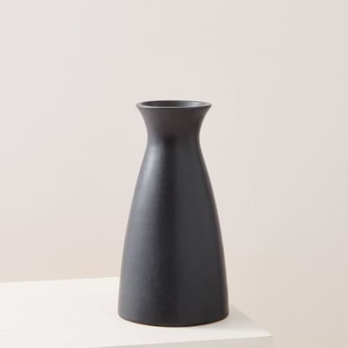 Pure Black Ceramic Vase image