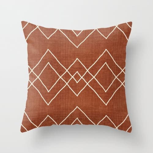 Nudo in Rust Throw Pillow With Insert-16"x16" image