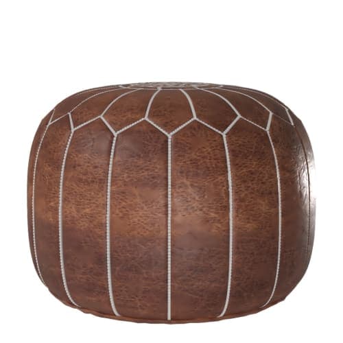 Elfar Leather Pouf image