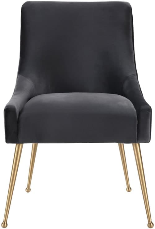 Tori Velvet Side Chair - Charcoal image