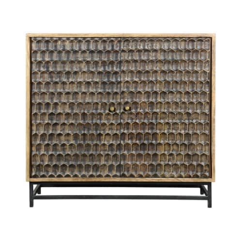 Azar Tall Solid Wood Door Accent Cabinet image