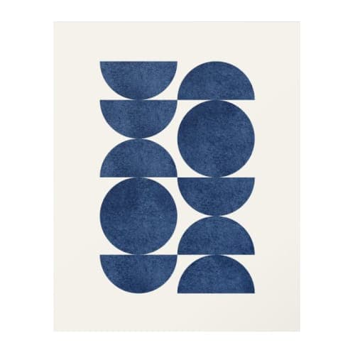 Blue navy retro Canvas Print image