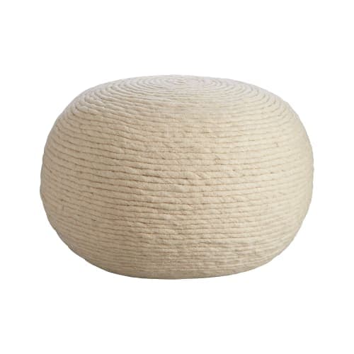 Wool Wrap Natural Pouf image