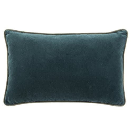 Lyla Solid Teal Grey Pillow With Insert-21"x13" image