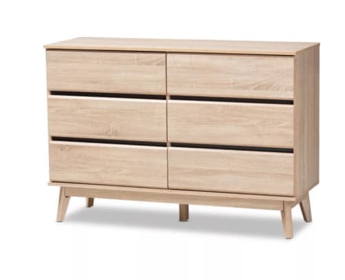 Miren Light Oak 6 Drawer Dresser Brown image