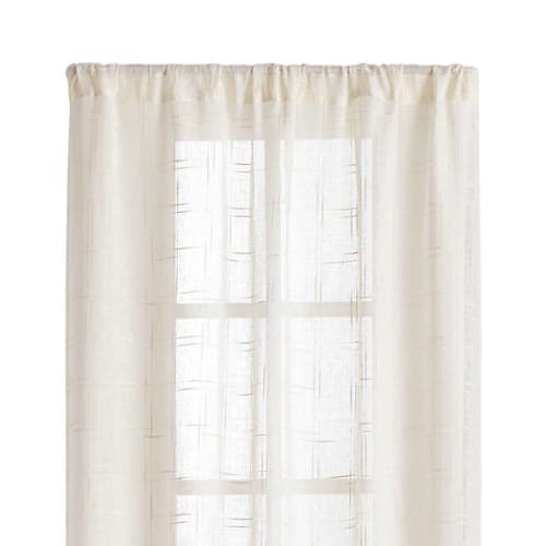 Briza Ivory Sheer Linen Curtain Panel image