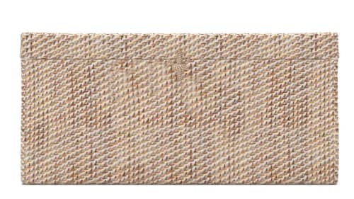 Whitewash Tava Handcrafted Rattan Lidded Box image