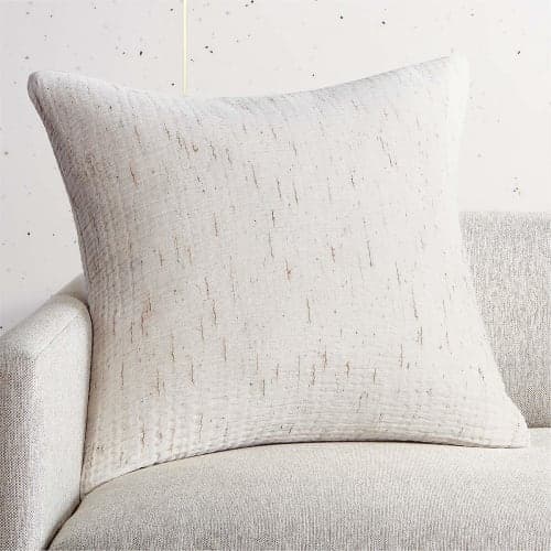 Nett Ivory Pillow With Feather With Insert-23"X23" image