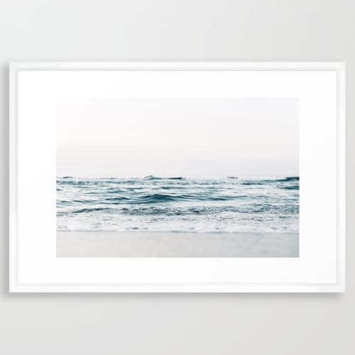 Ocean waves Framed Art Print with frame 24" x 36" image