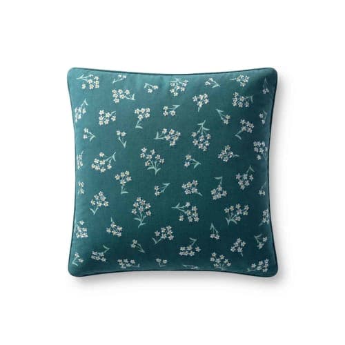 Teal and Multi Pillow with No Insert-18"x18" image