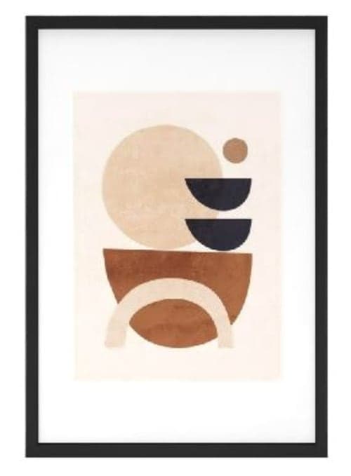 Abstract Minimal Shapes 33 Art Print With Frame-24"x36" image