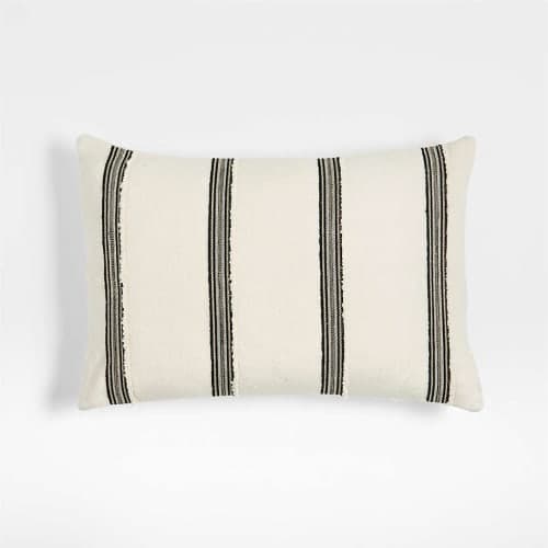 Denim Project Cotton Striped Lumbar Pillow Cover image