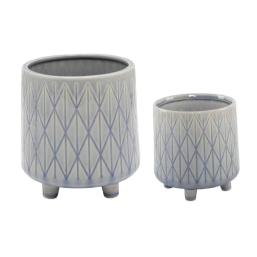 Nash 2 Piece Ceramic Pot Planter Set image