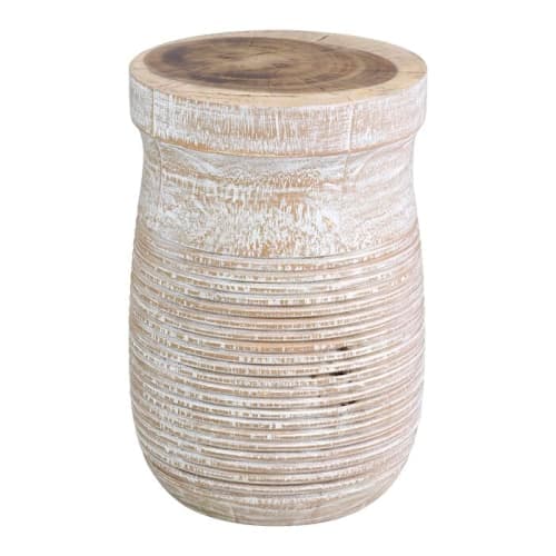 Brochu Solid Wood Drum End Table image