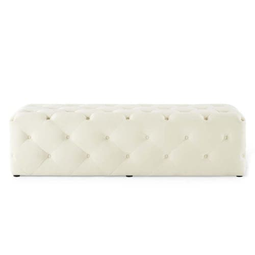 Amour Tufted Button Entryway Performance Velvet Bench image