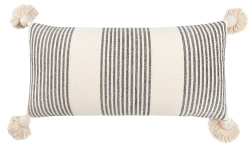 Martz Cotton Lumbar Pillow Cover With Insert-27"X14" image