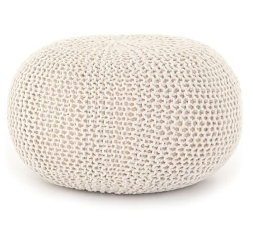 Jute Knit Poufs image