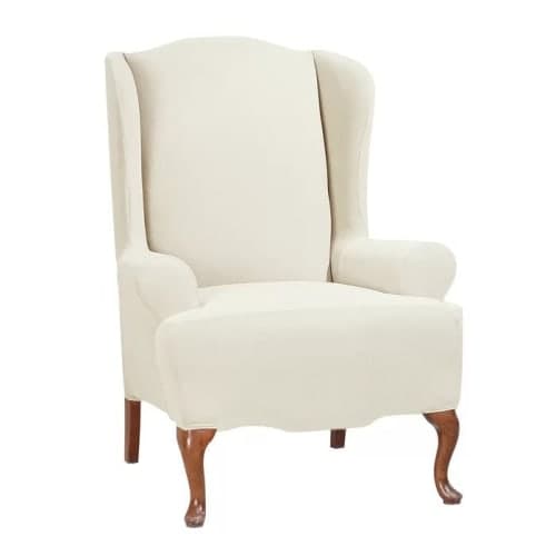 Stretch Morgan Cushion Wingback Slipcover image