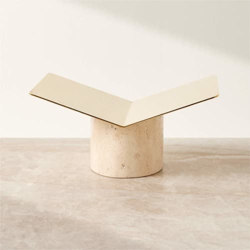 AIMES BRASS AND TRAVERTINE BOOKSTAND image