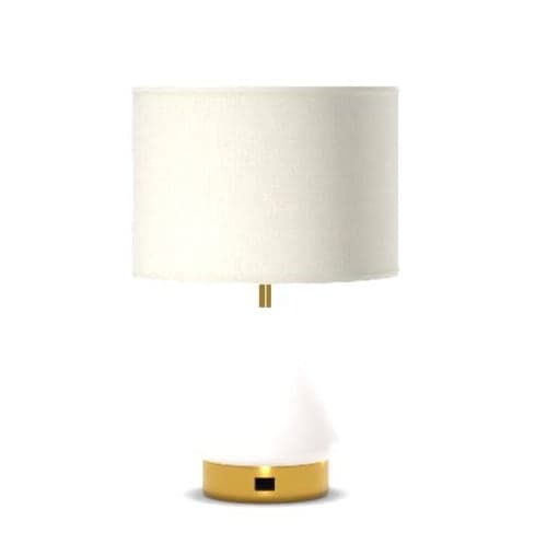 Metalized Glass Usb Table Lamp image